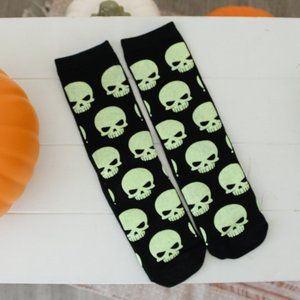 Halloween Skulls Glow in the Dark Socks